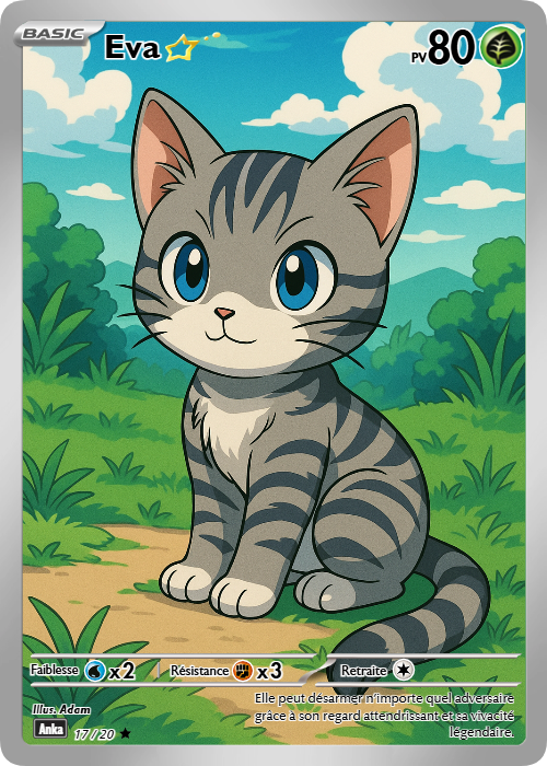 Your image is transformed into a detailed, custom-designed collectible card.