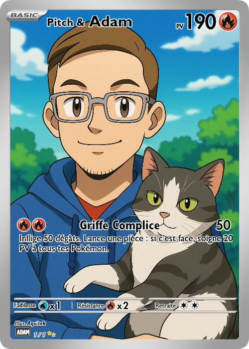 Your image is transformed into a detailed, custom-designed collectible card.